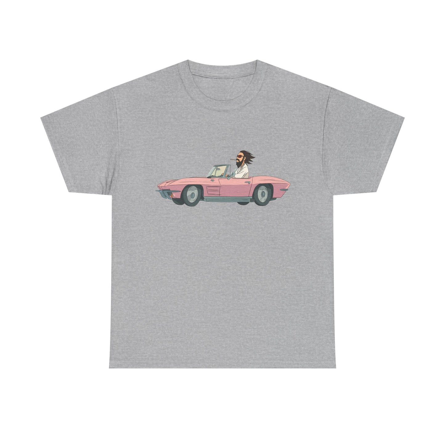 Jesus Drives a Hot Rod - Unisex Heavy Cotton Tee - Retro Car Design