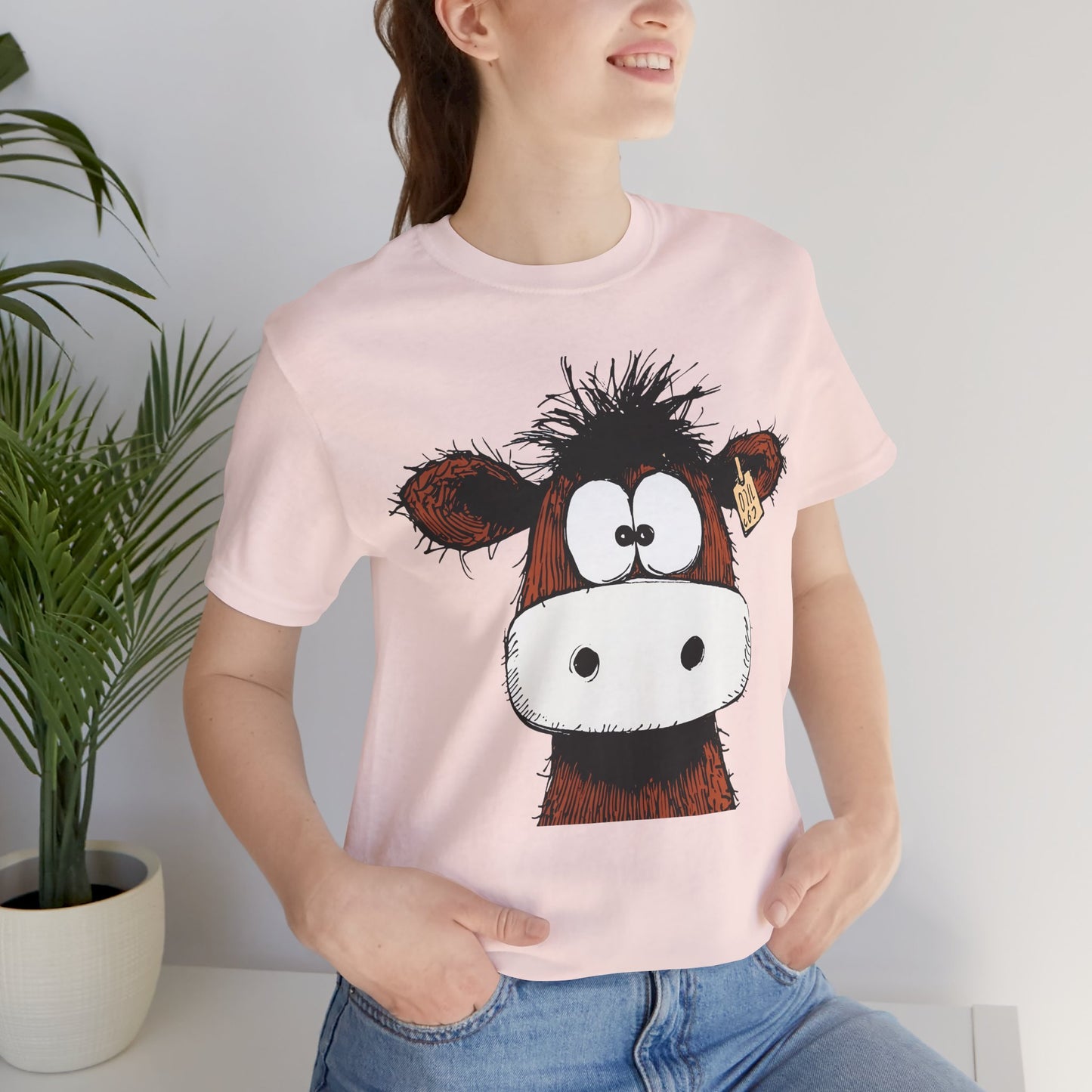 Funny Cow Graphic Tee - Unisex Jersey Short Sleeve T-Shirt