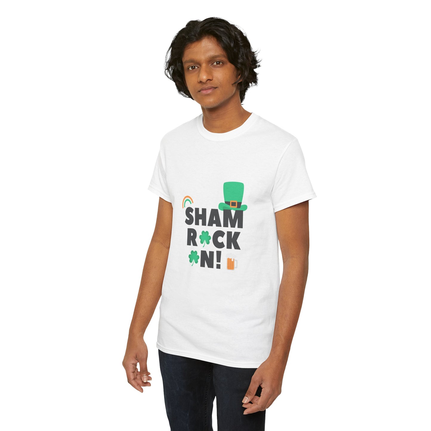 Shamrock On! Unisex Heavy Cotton Tee - Perfect St. Patrick's Day Shirt