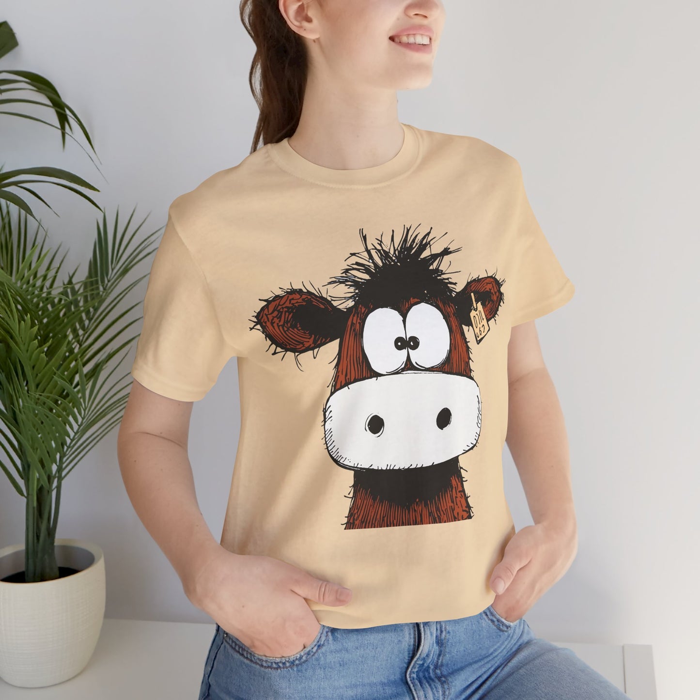 Funny Cow Graphic Tee - Unisex Jersey Short Sleeve T-Shirt
