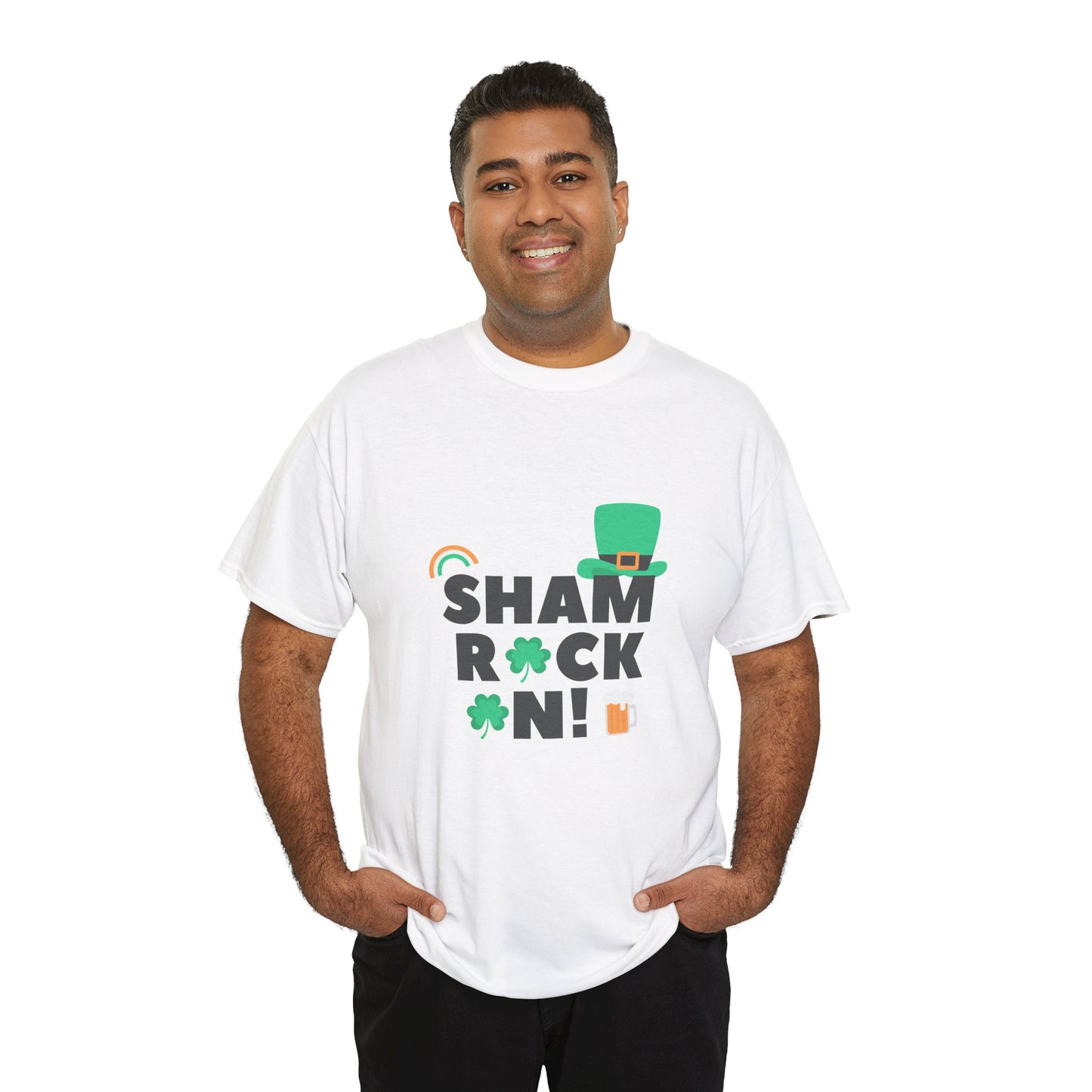 Shamrock On! Unisex Heavy Cotton Tee - Perfect St. Patrick's Day Shirt