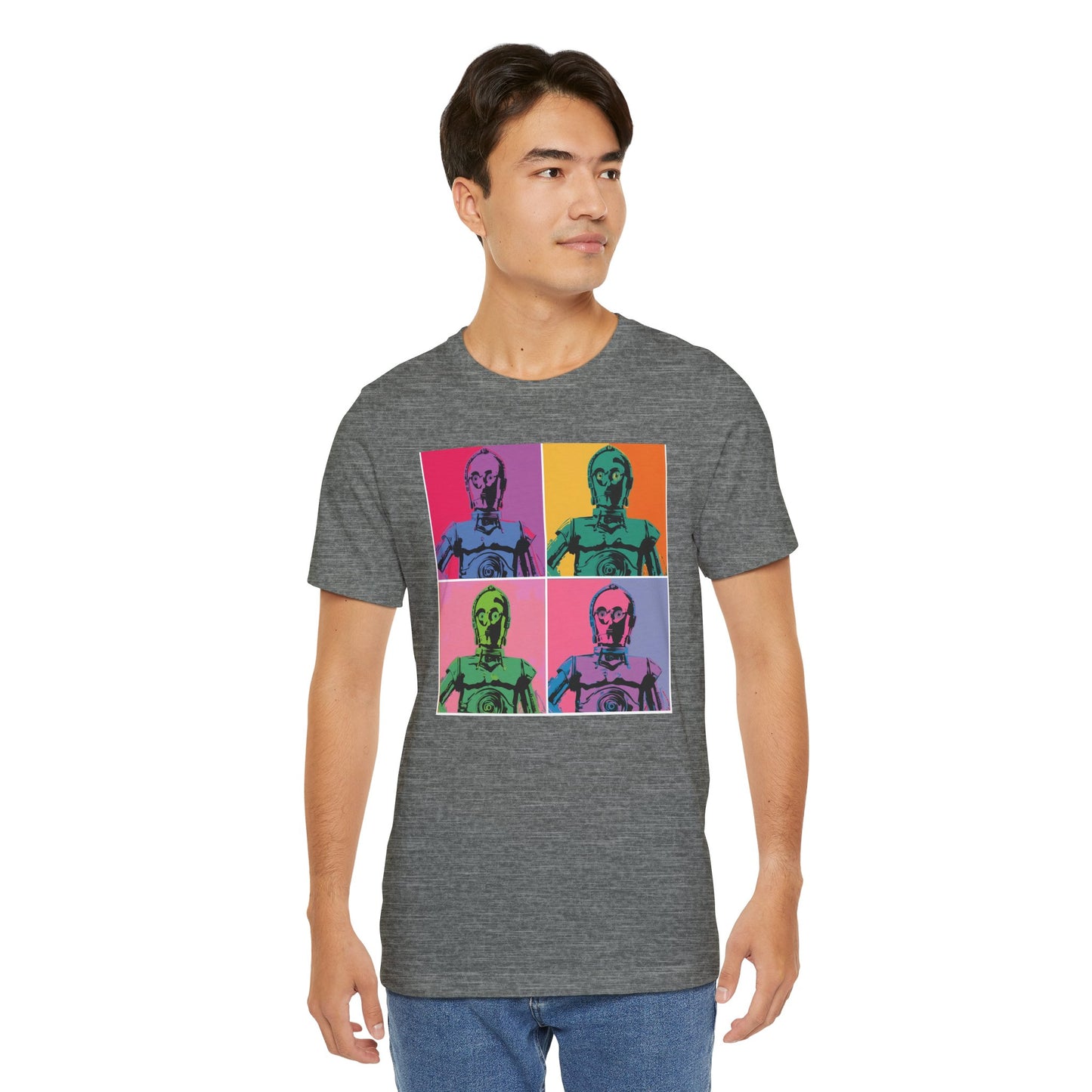 Pop Art C-3PO Tee - Unisex Short Sleeve Jersey T-Shirt