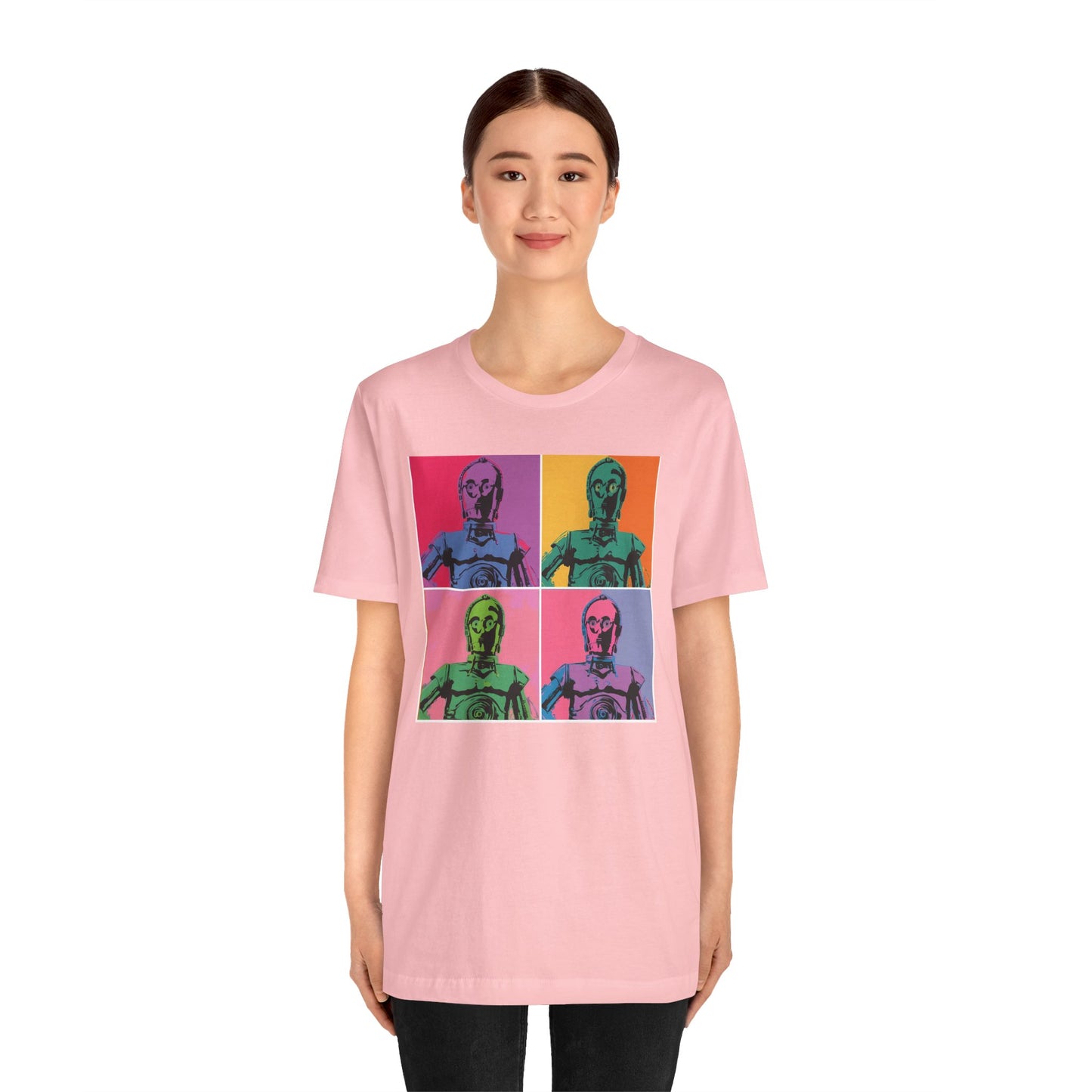 Pop Art C-3PO Tee - Unisex Short Sleeve Jersey T-Shirt