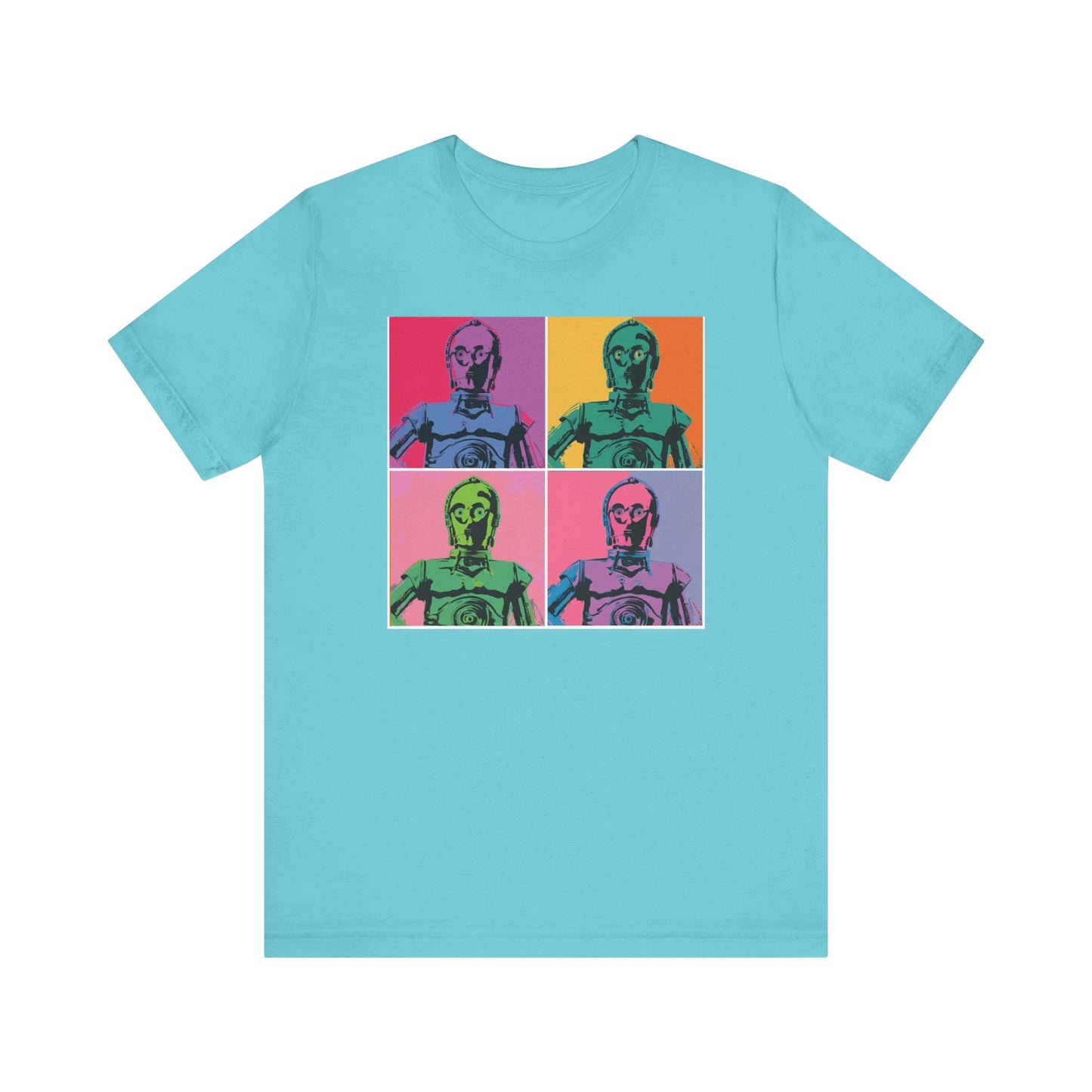 Pop Art C-3PO Tee - Unisex Short Sleeve Jersey T-Shirt