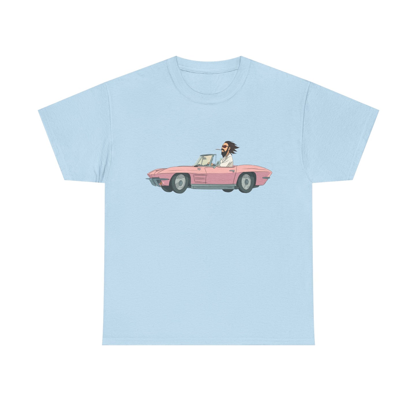 Jesus Drives a Hot Rod - Unisex Heavy Cotton Tee - Retro Car Design