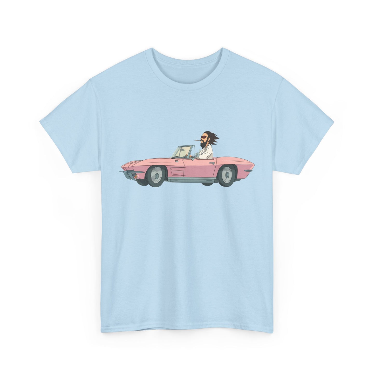 Jesus Drives a Hot Rod - Unisex Heavy Cotton Tee - Retro Car Design