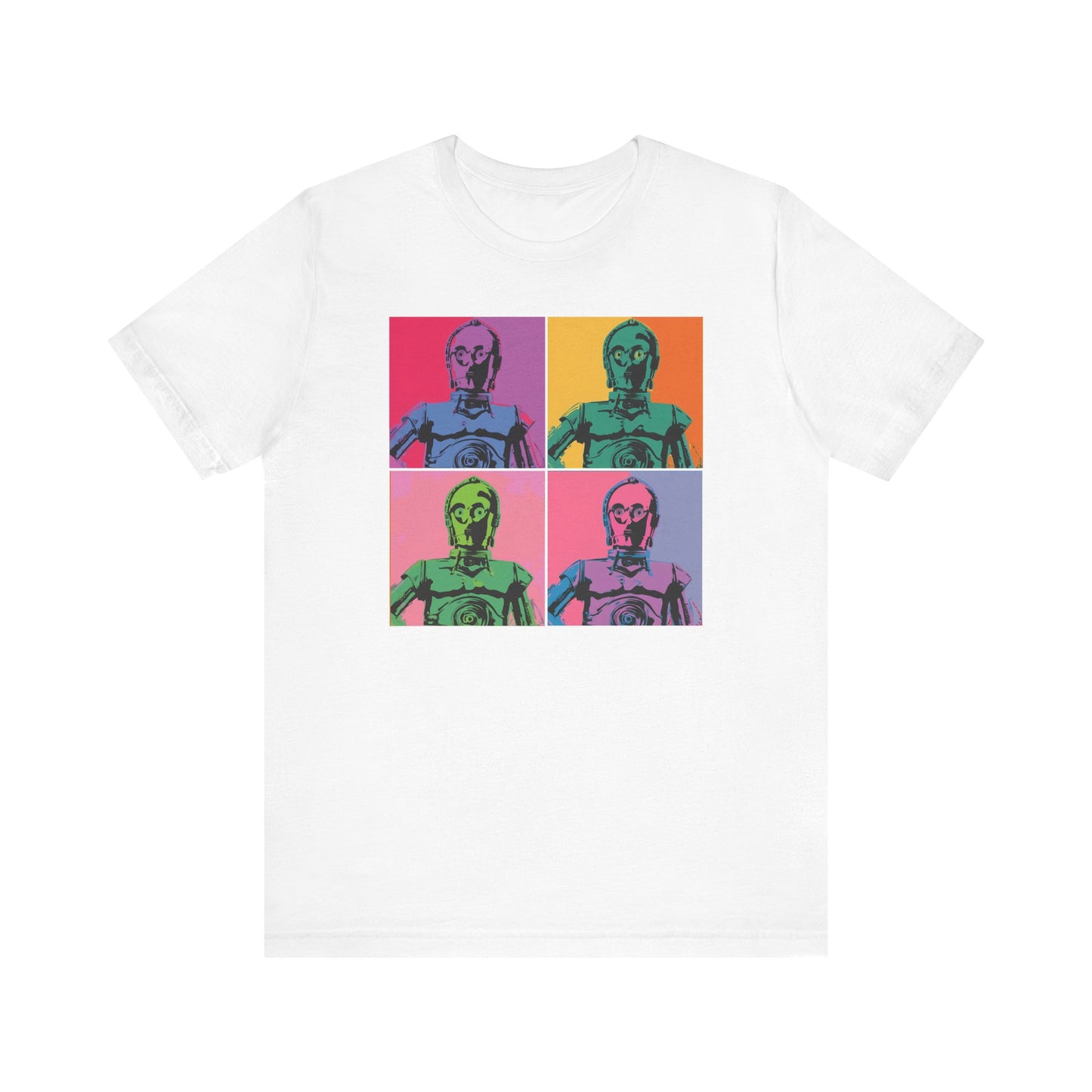 Pop Art C-3PO Tee - Unisex Short Sleeve Jersey T-Shirt