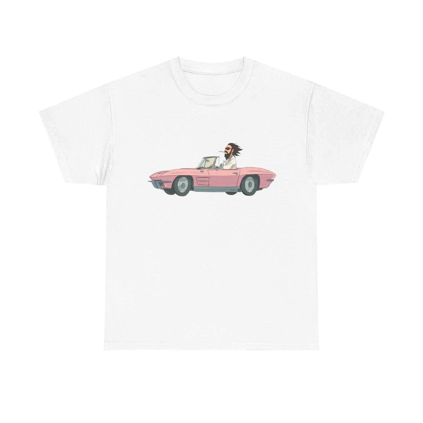 Jesus Drives a Hot Rod - Unisex Heavy Cotton Tee - Retro Car Design