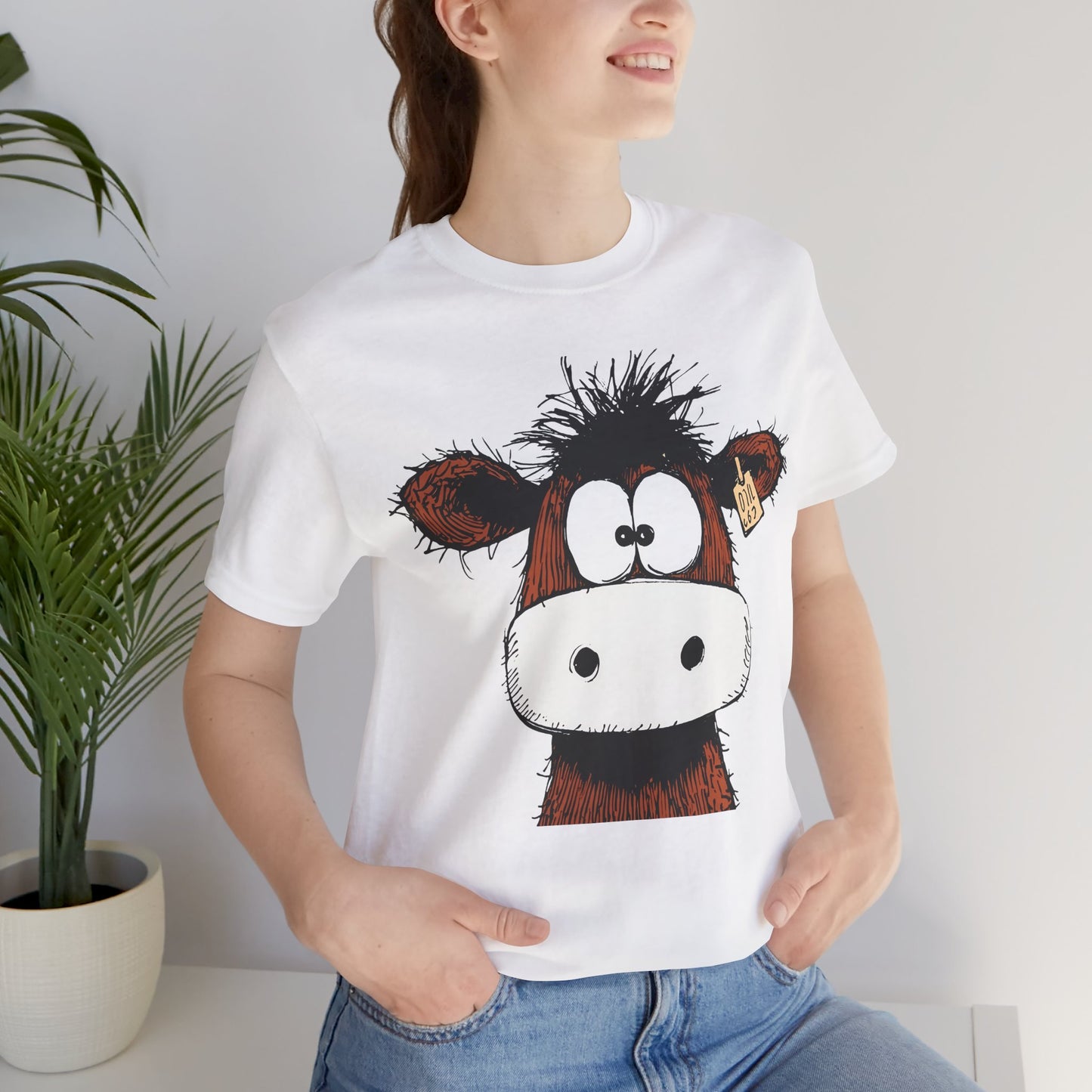Funny Cow Graphic Tee - Unisex Jersey Short Sleeve T-Shirt