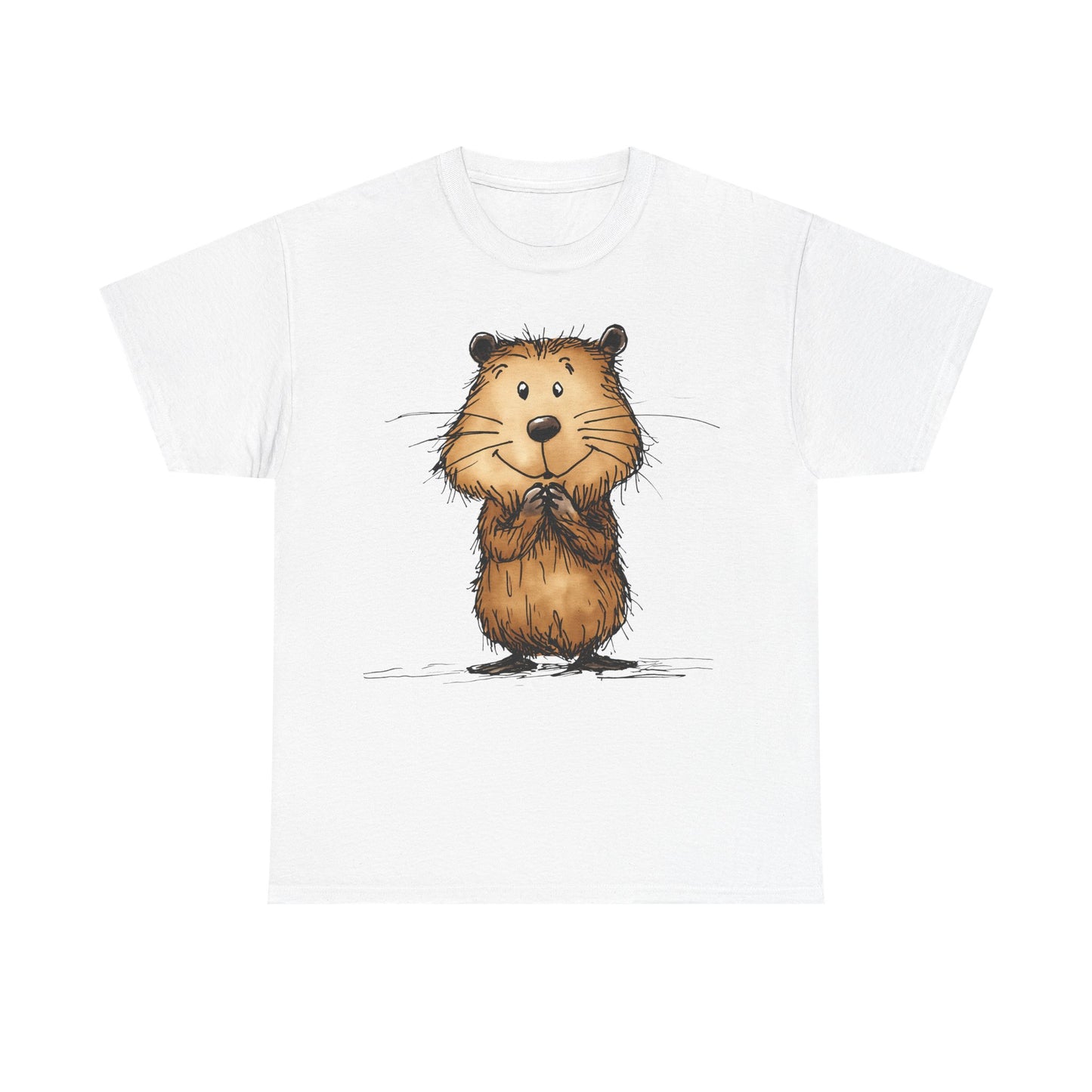 Cute Beaver Unisex Heavy Cotton Tee