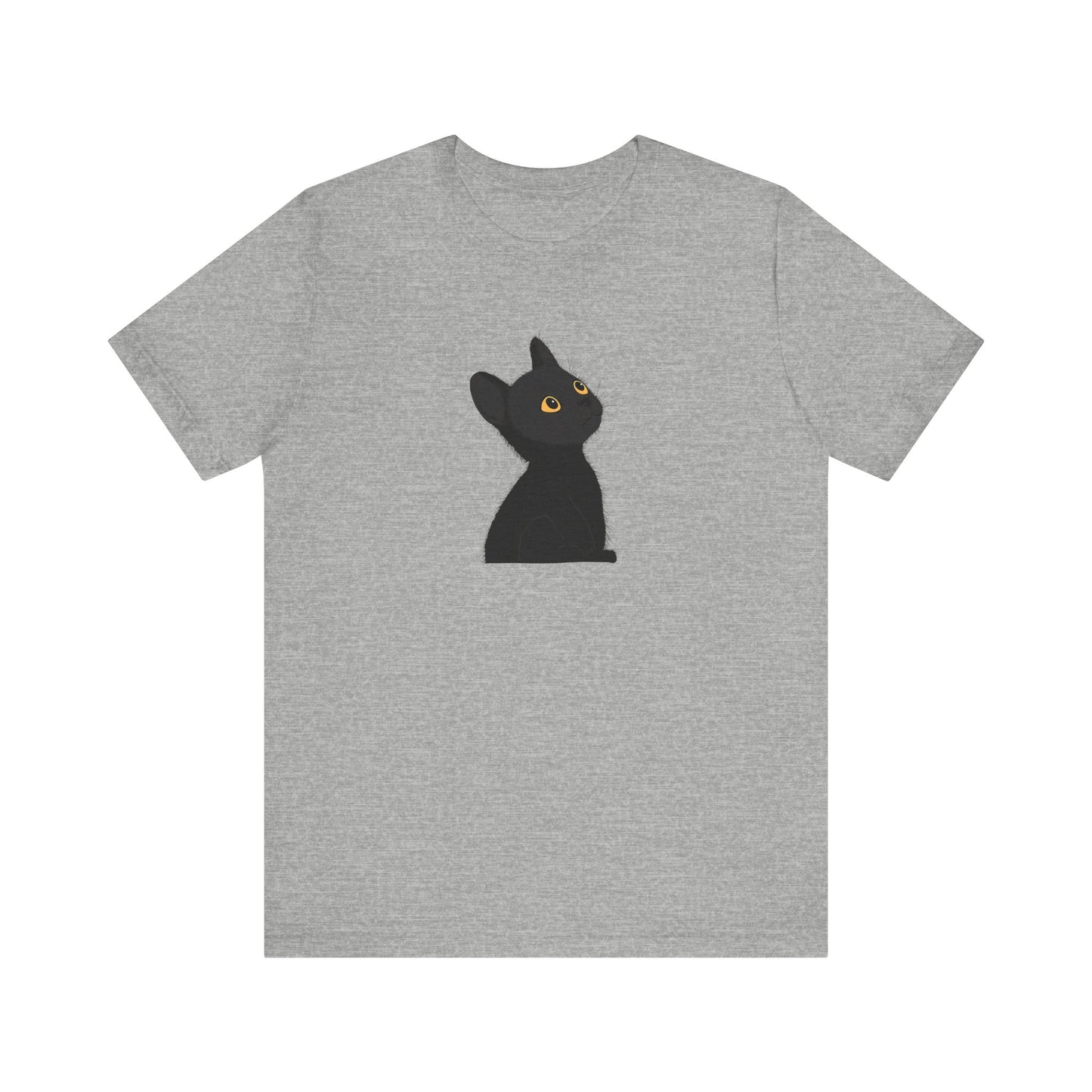 Cute Black Cat Unisex Jersey Tee - Purrfect for Cat Lovers