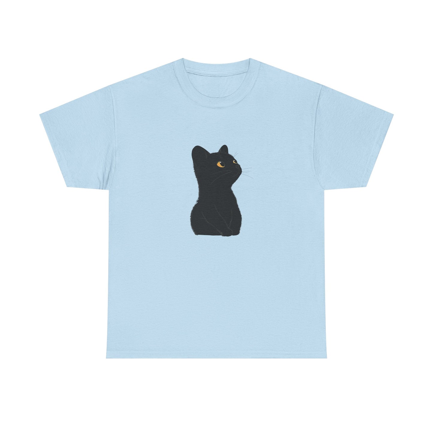 Black Cat Unisex Cotton Tee - Purrfect for Cat Lovers