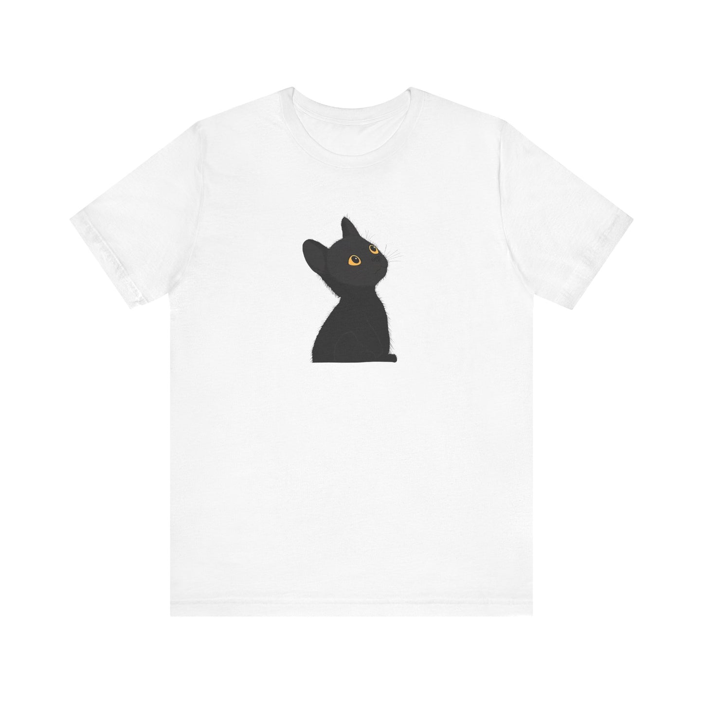 Cute Black Cat Unisex Jersey Tee - Purrfect for Cat Lovers
