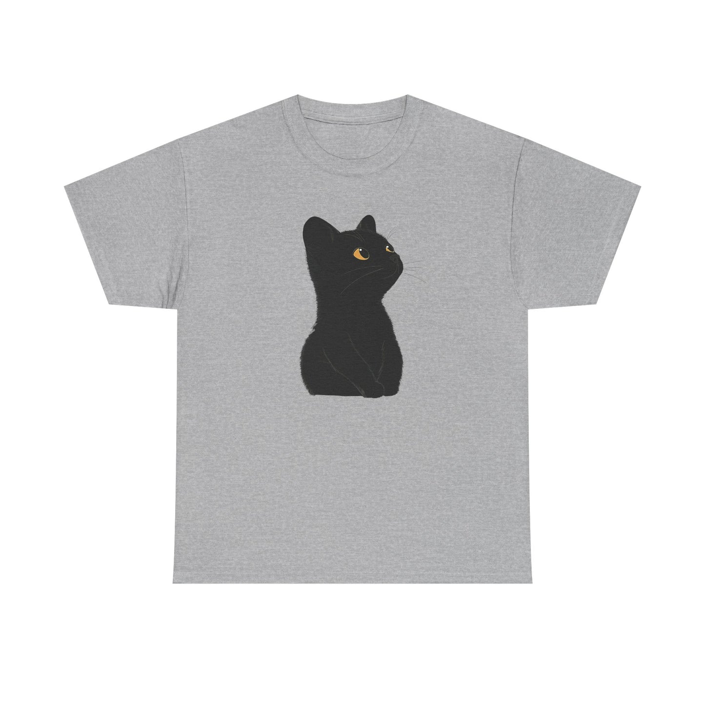 Cute Black Cat Unisex Cotton Tee - Purrfect for Cat Lovers