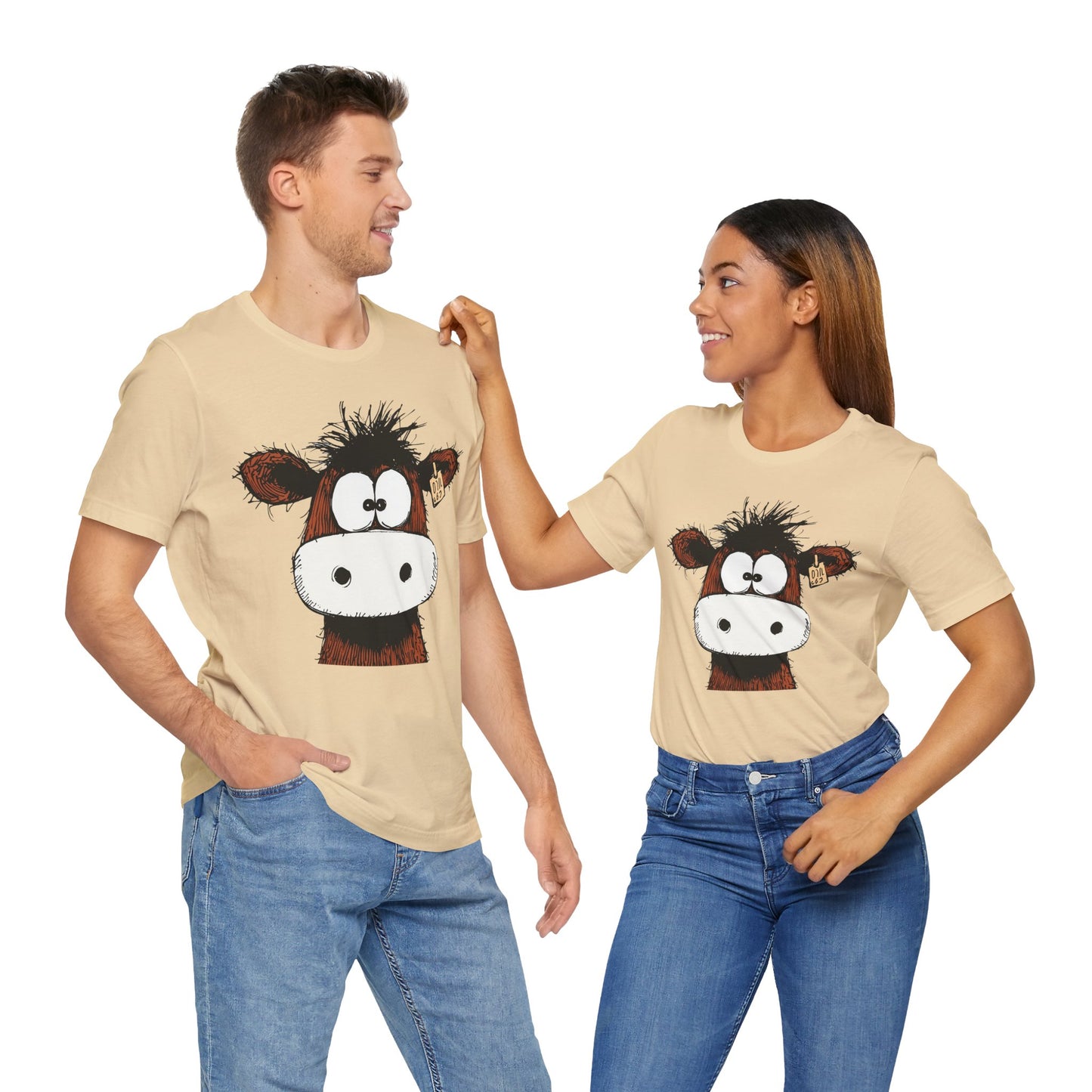 Funny Cow Graphic Tee - Unisex Jersey Short Sleeve T-Shirt