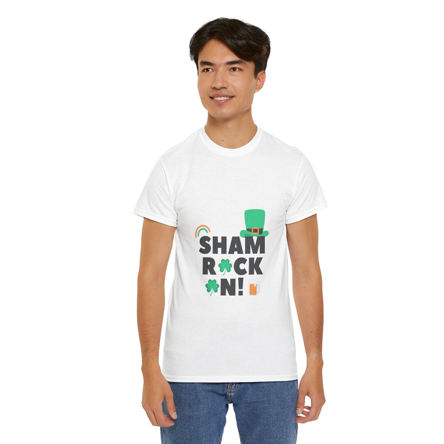 Shamrock On! Unisex Heavy Cotton Tee - Perfect St. Patrick's Day Shirt