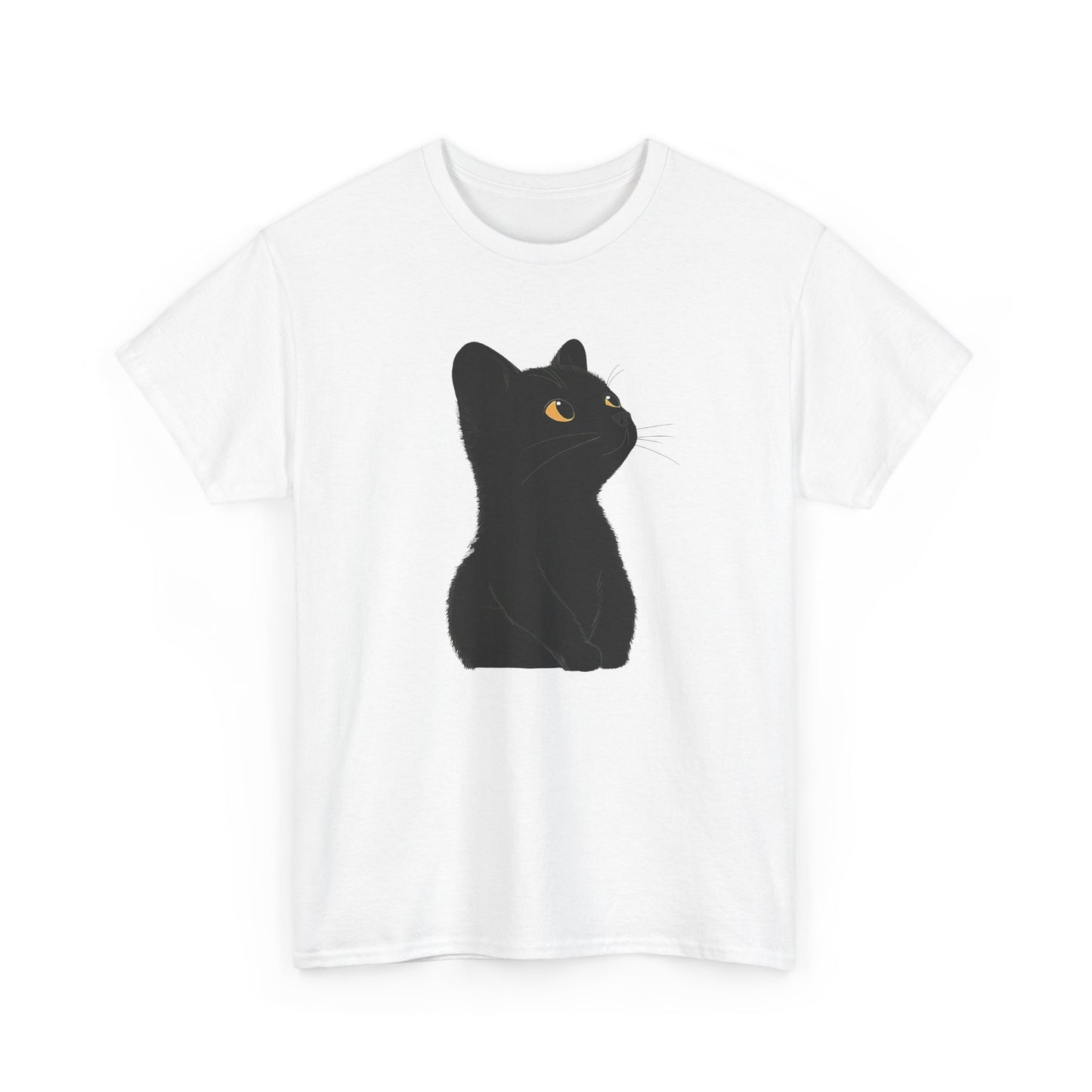 Cute Black Cat Unisex Cotton Tee - Purrfect for Cat Lovers