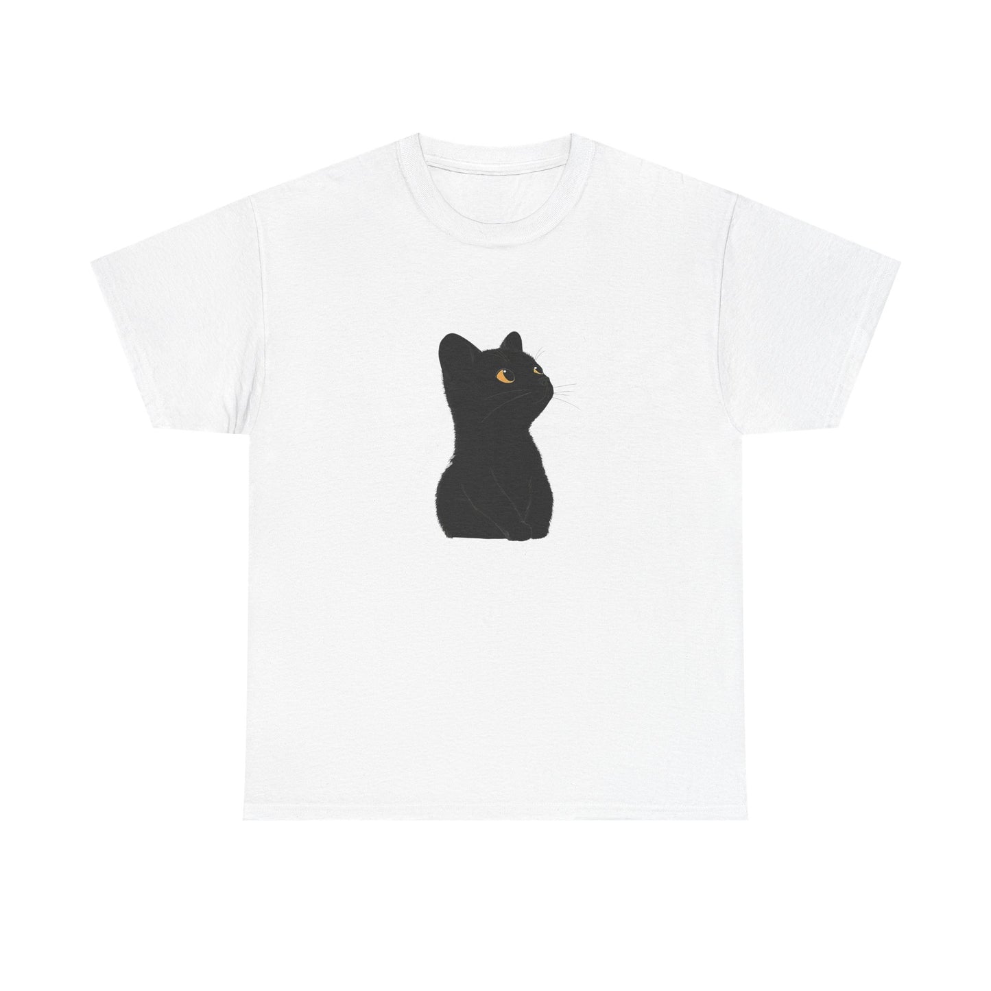 Black Cat Unisex Cotton Tee - Purrfect for Cat Lovers