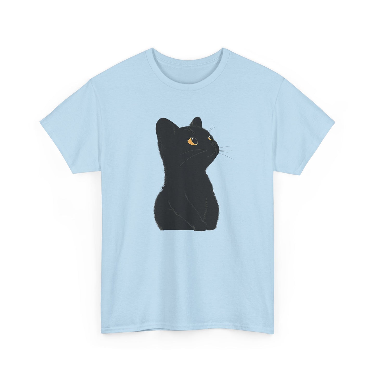 Cute Black Cat Unisex Cotton Tee - Purrfect for Cat Lovers