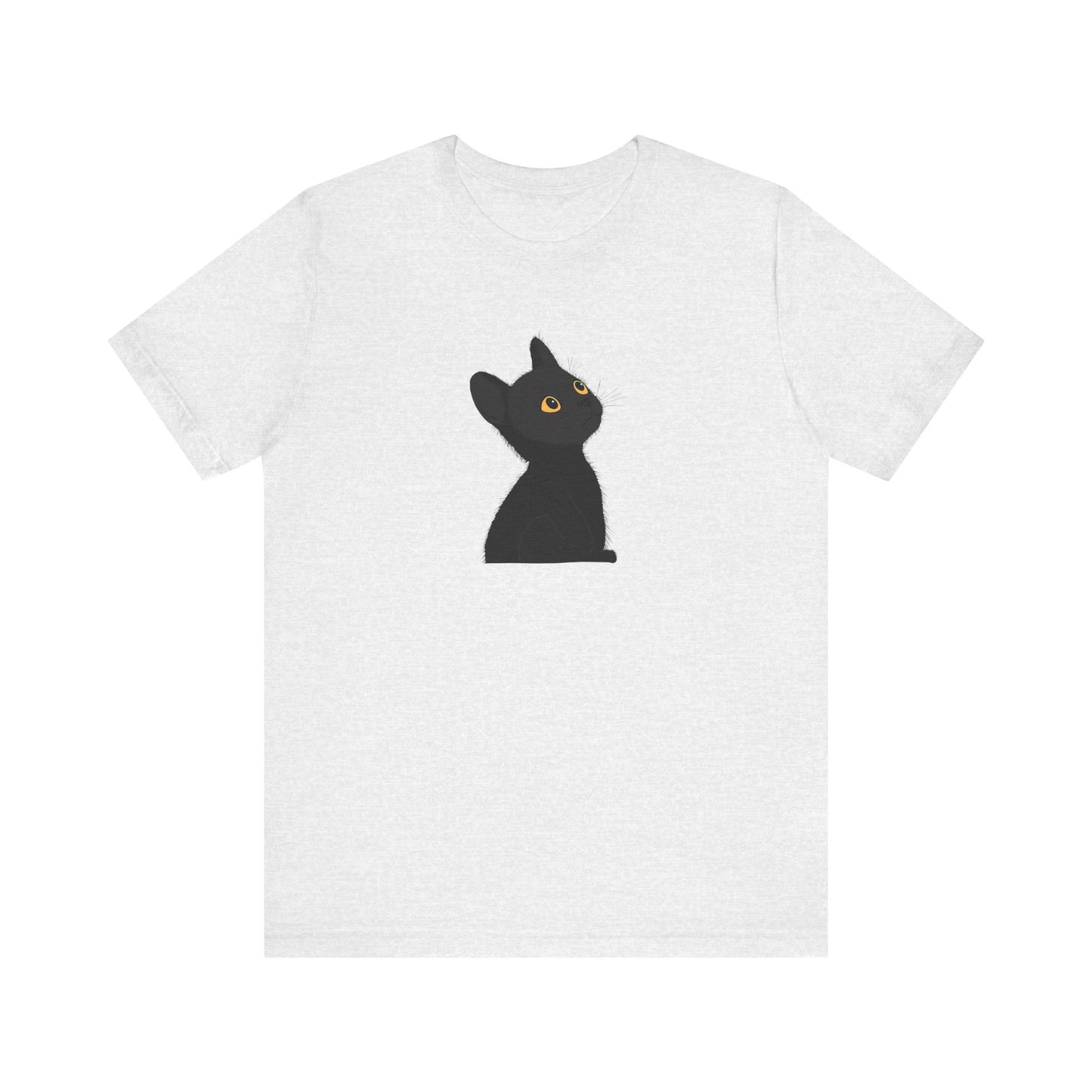 Cute Black Cat Unisex Jersey Tee - Purrfect for Cat Lovers
