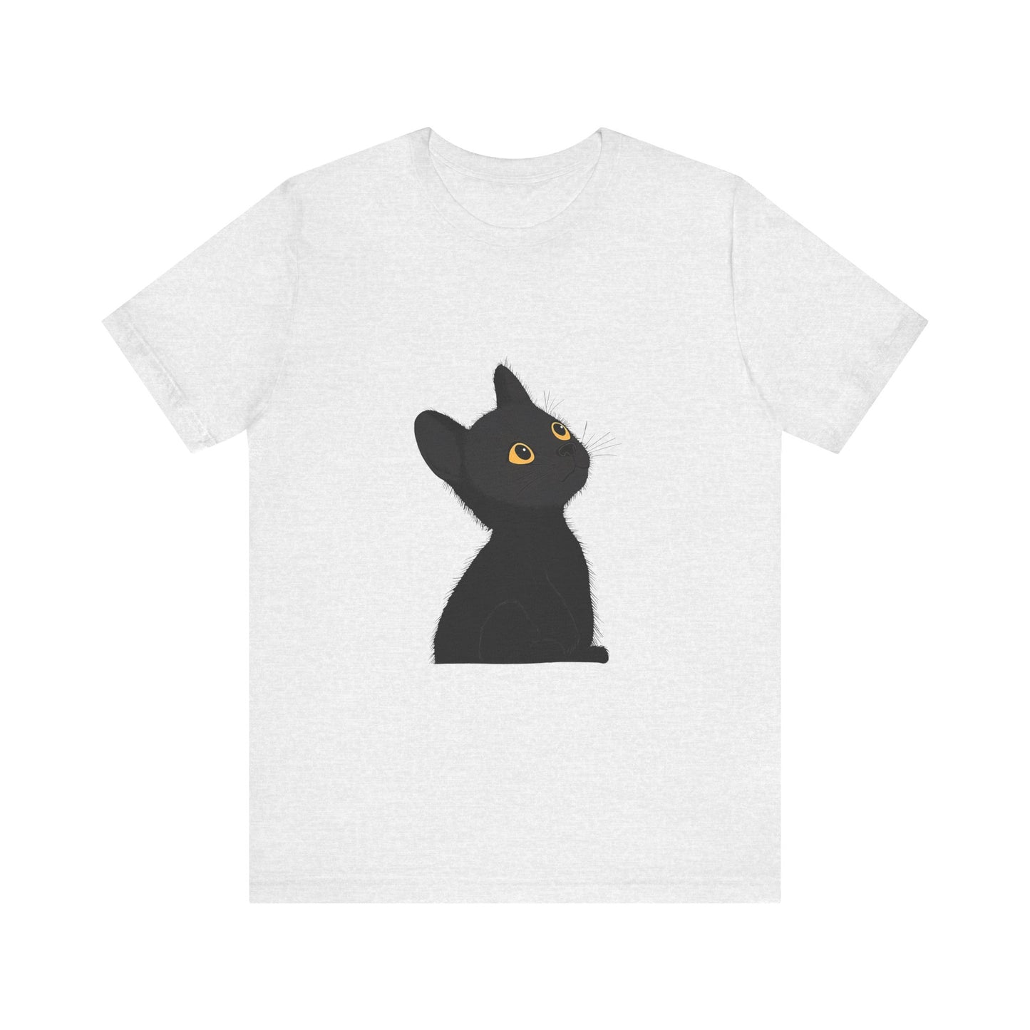 Cute Black Cat Unisex Jersey Tee - Purrfect for Cat Lovers