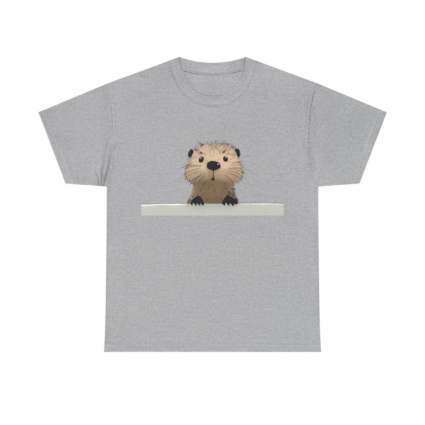 Cute Beaver Unisex Heavy Cotton Tee - Perfect for Animal Lovers