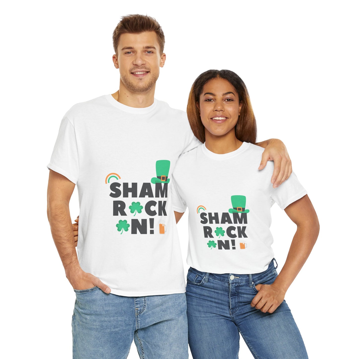 Shamrock On! Unisex Heavy Cotton Tee - Perfect St. Patrick's Day Shirt