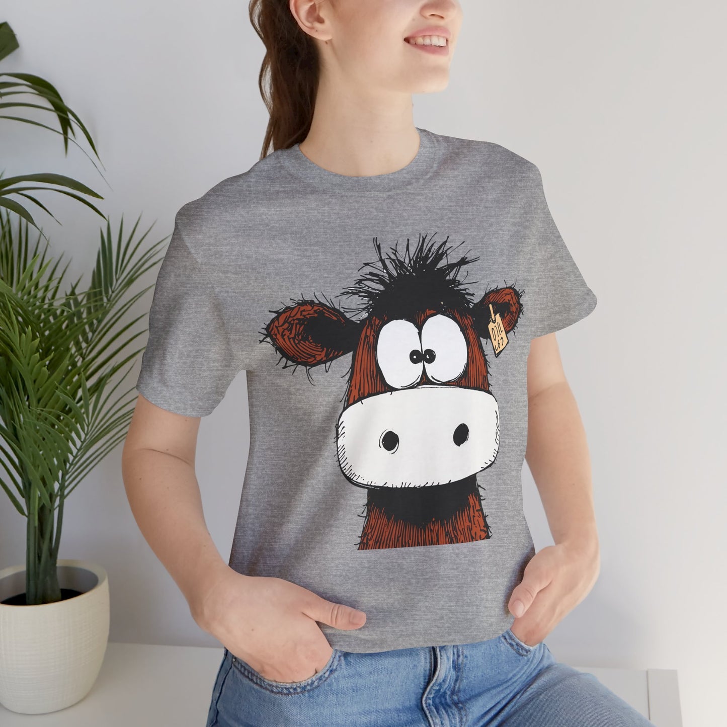 Funny Cow Graphic Tee - Unisex Jersey Short Sleeve T-Shirt