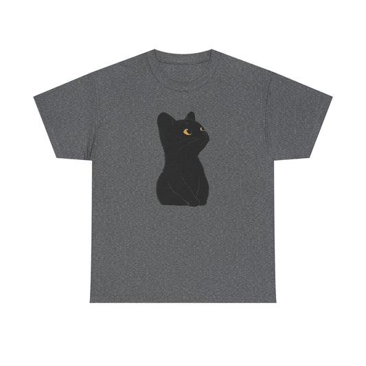 Cute Black Cat Unisex Cotton Tee - Purrfect for Cat Lovers