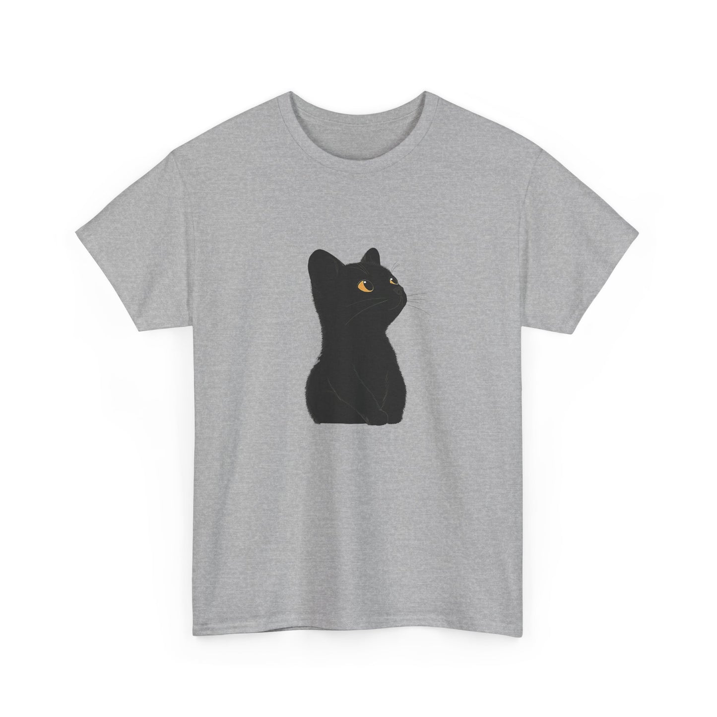 Black Cat Unisex Cotton Tee - Purrfect for Cat Lovers