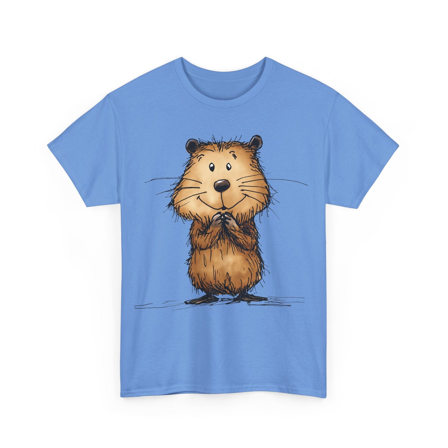 Cute Beaver Unisex Heavy Cotton Tee