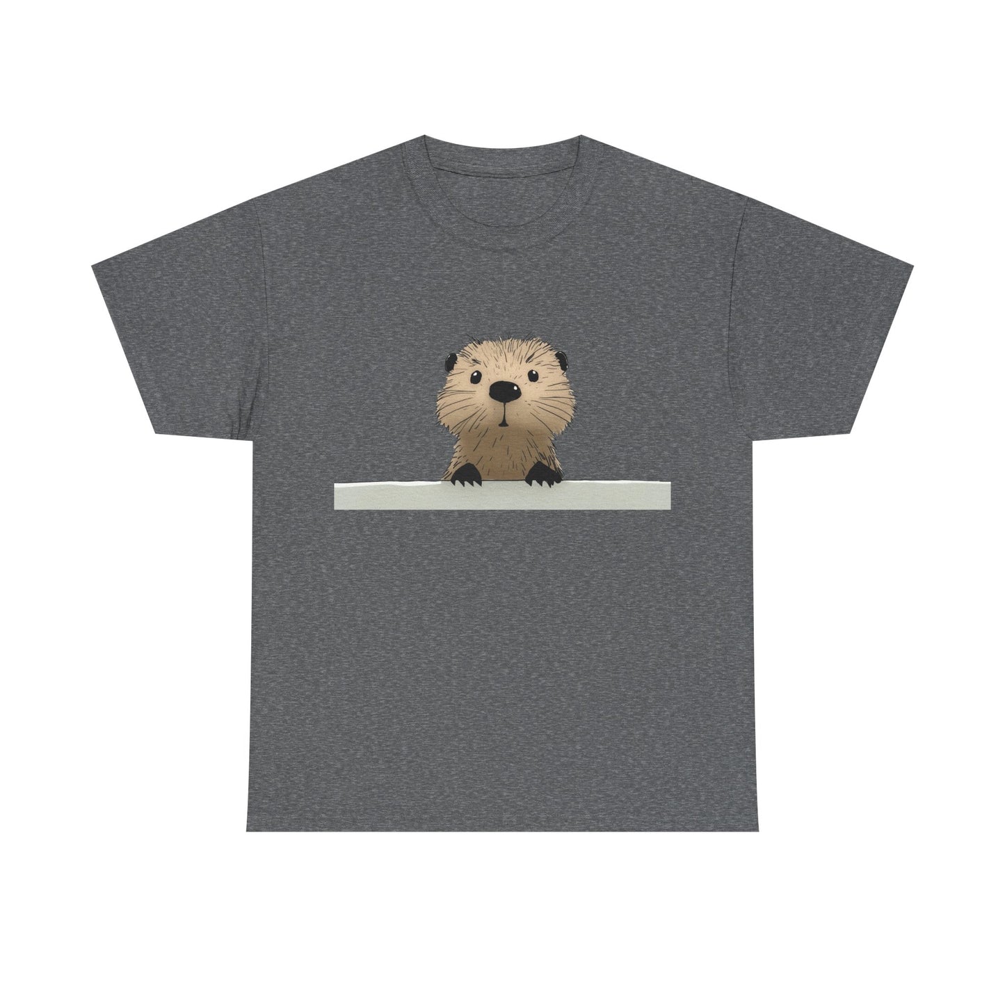 Cute Beaver Unisex Heavy Cotton Tee - Perfect for Animal Lovers