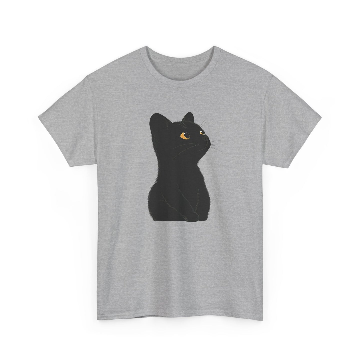 Cute Black Cat Unisex Cotton Tee - Purrfect for Cat Lovers