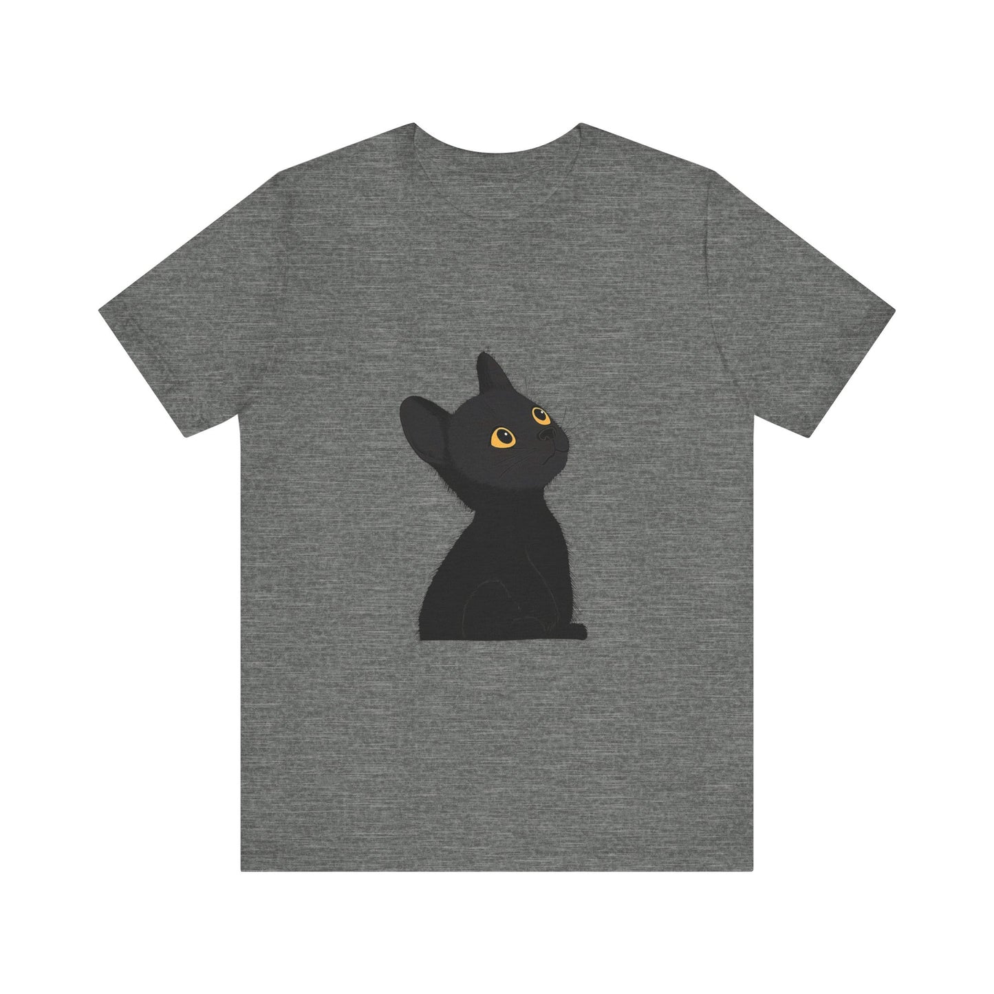 Cute Black Cat Unisex Jersey Tee - Purrfect for Cat Lovers