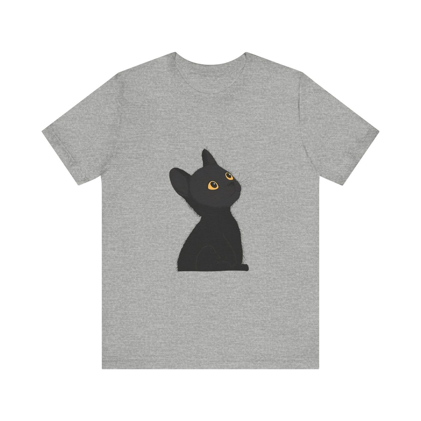 Cute Black Cat Unisex Jersey Tee - Purrfect for Cat Lovers