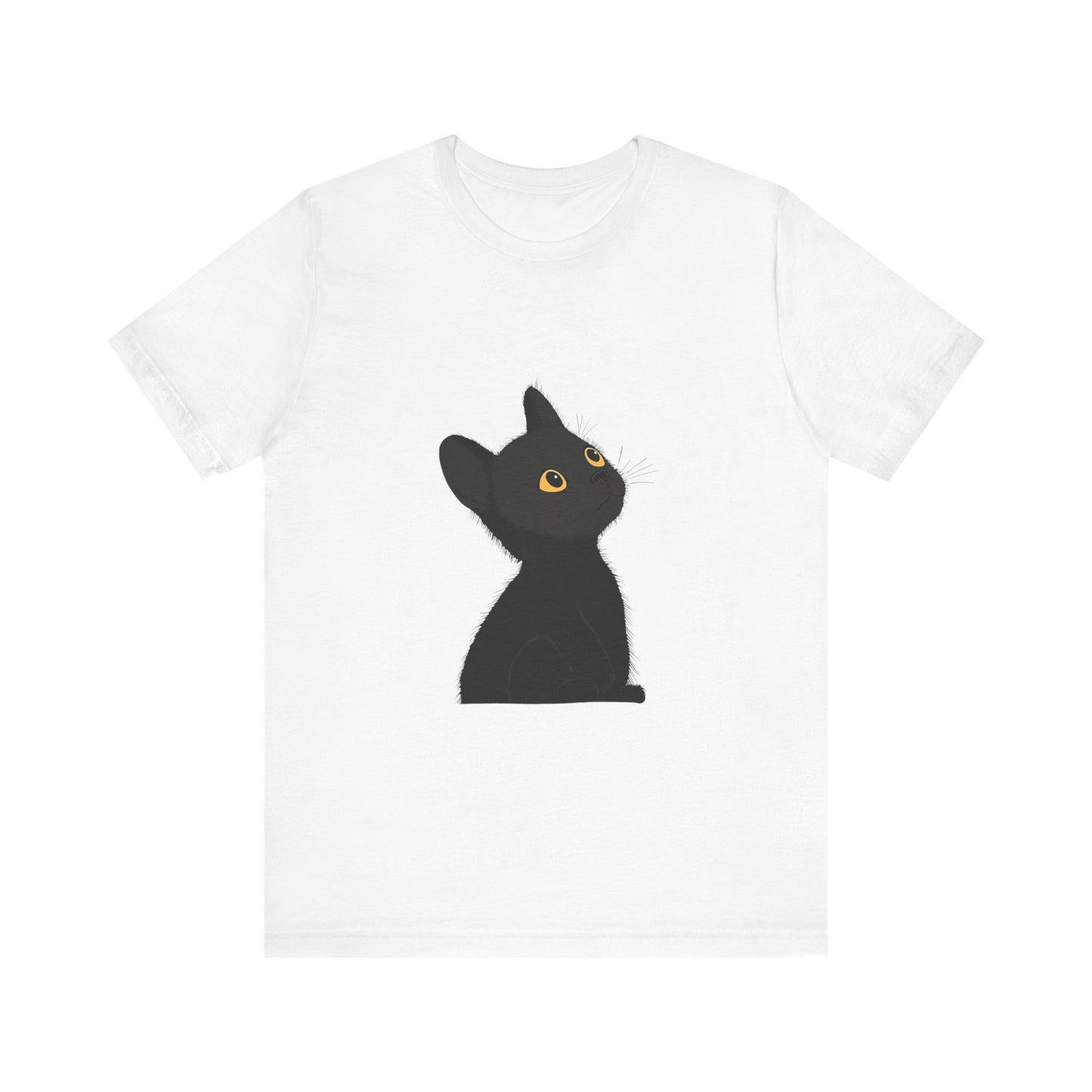 Cute Black Cat Unisex Jersey Tee - Purrfect for Cat Lovers