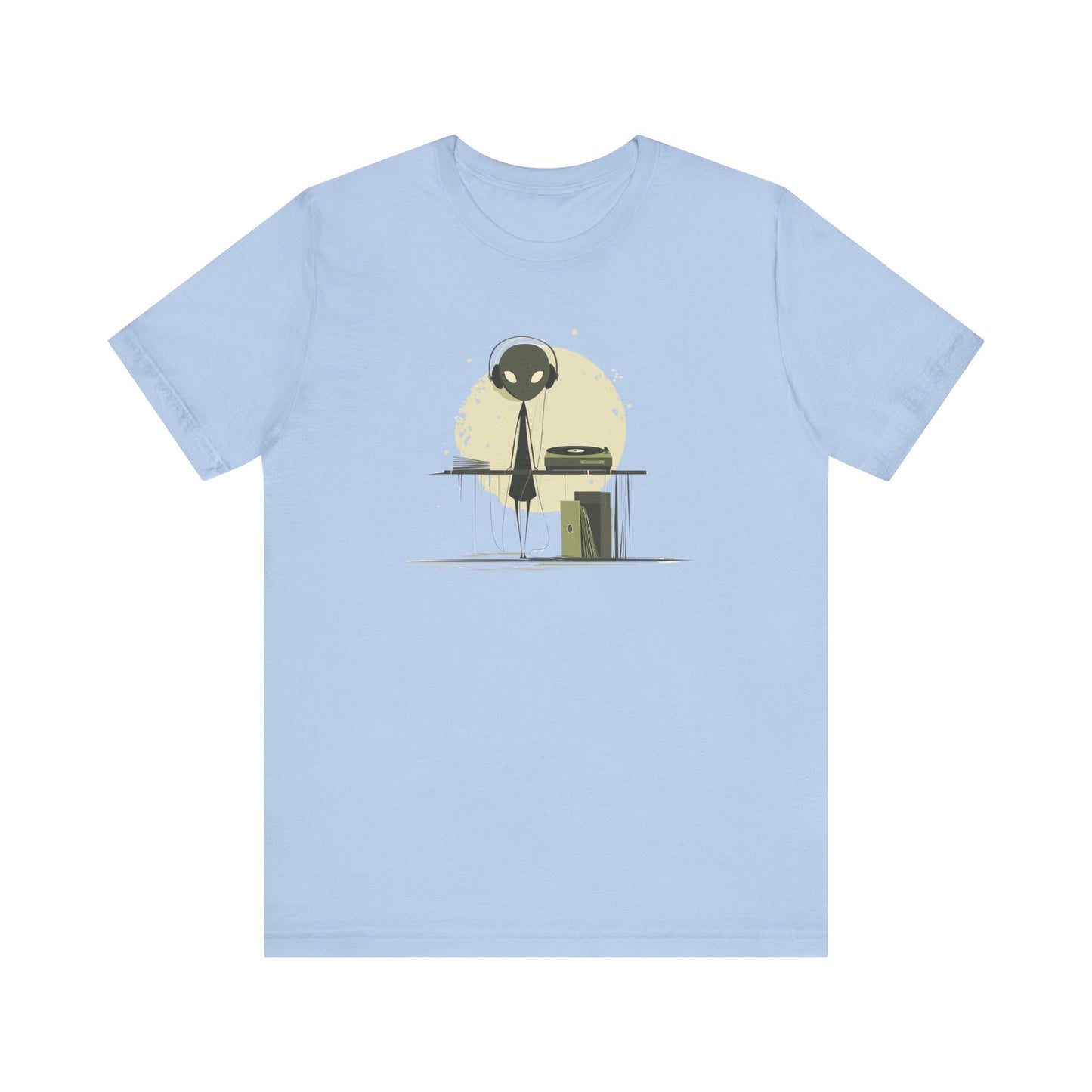 Alien DJ Unisex Jersey Short Sleeve Tee - Perfect for Music Lovers and Sci-Fi Fans