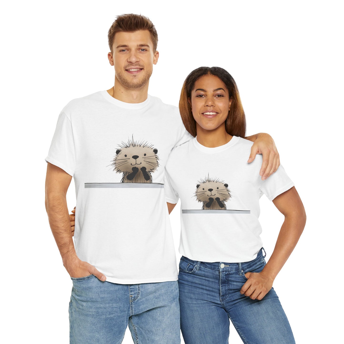 Sweet Little  Beaver Graphic Unisex Heavy Cotton Tee