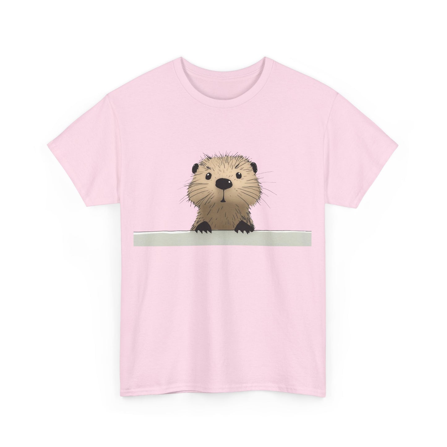 Cute Beaver Unisex Heavy Cotton Tee - Perfect for Animal Lovers