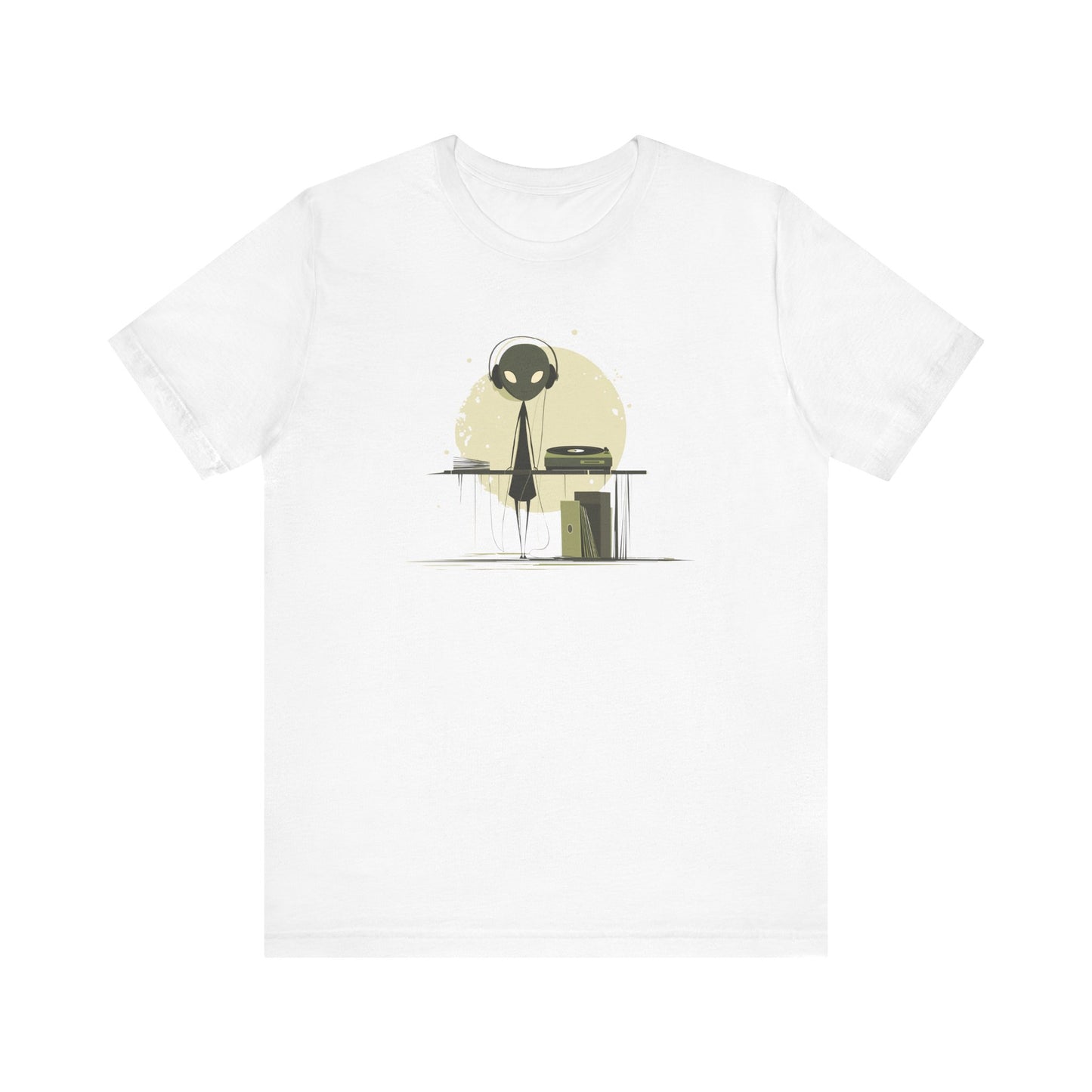 Alien DJ Unisex Jersey Short Sleeve Tee - Perfect for Music Lovers and Sci-Fi Fans