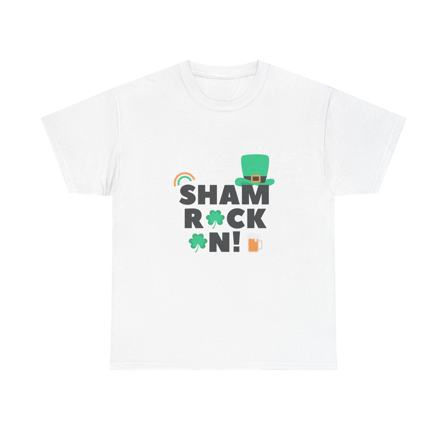 Shamrock On! Unisex Heavy Cotton Tee - Perfect St. Patrick's Day Shirt