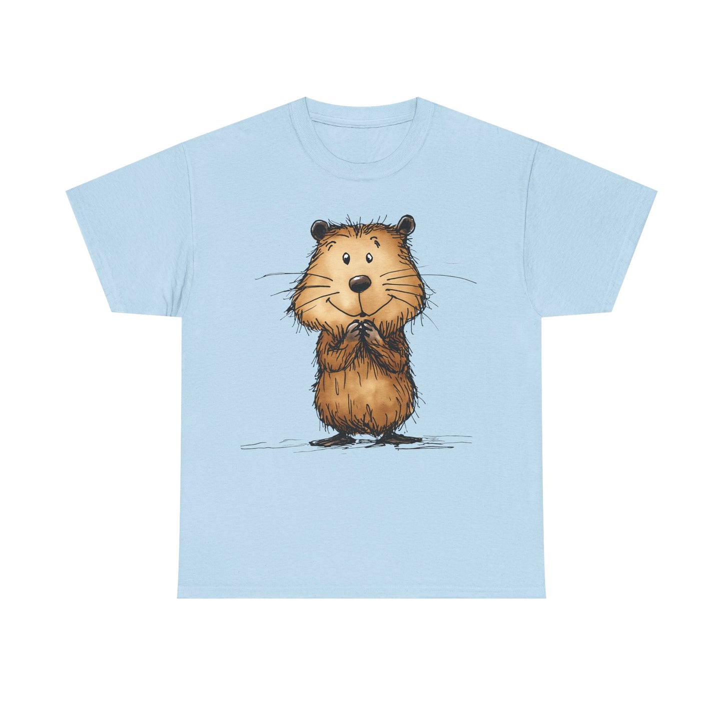 Cute Beaver Unisex Heavy Cotton Tee