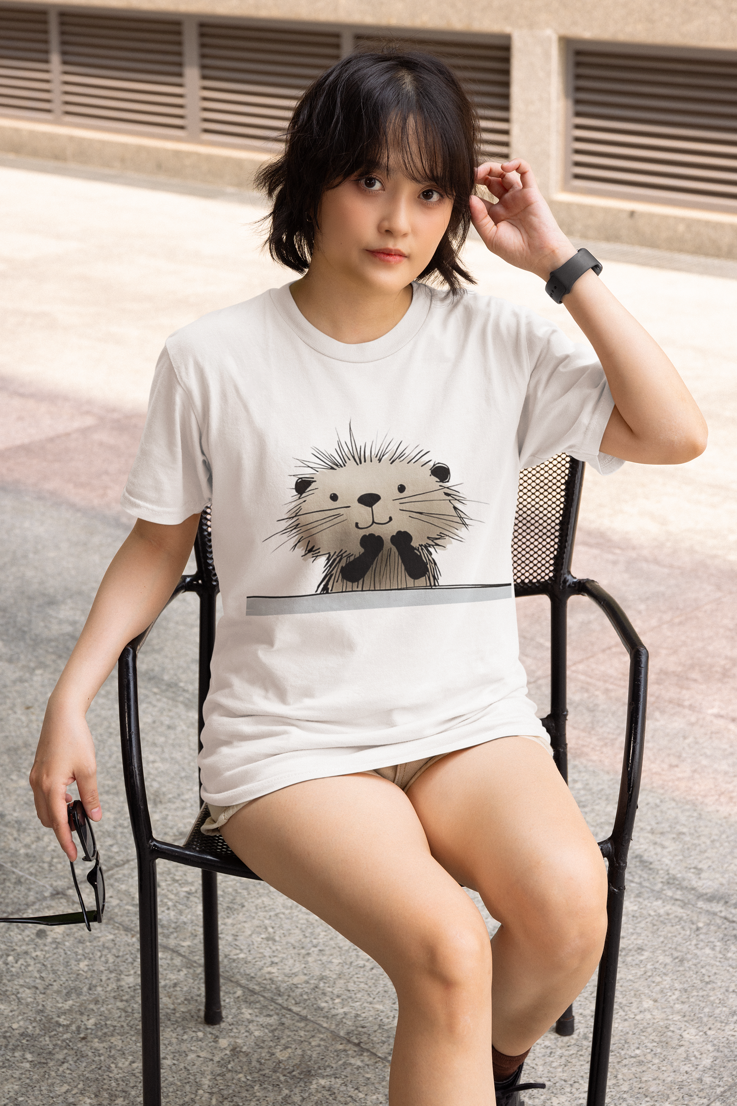 Sweet Little  Beaver Graphic Unisex Heavy Cotton Tee