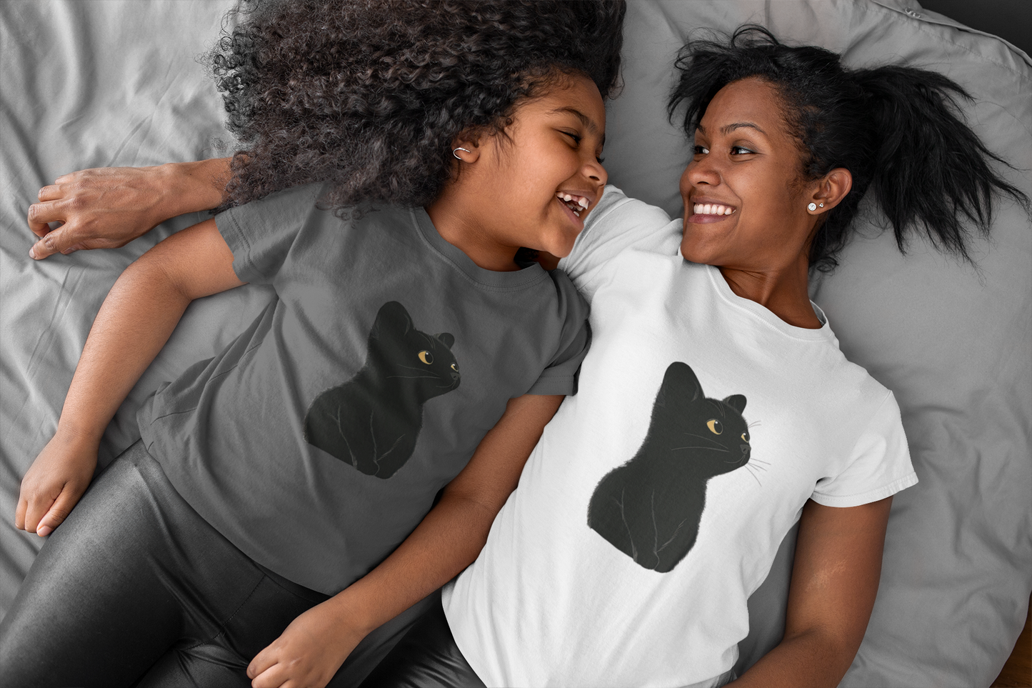 Black Cat Unisex Cotton Tee - Purrfect for Cat Lovers