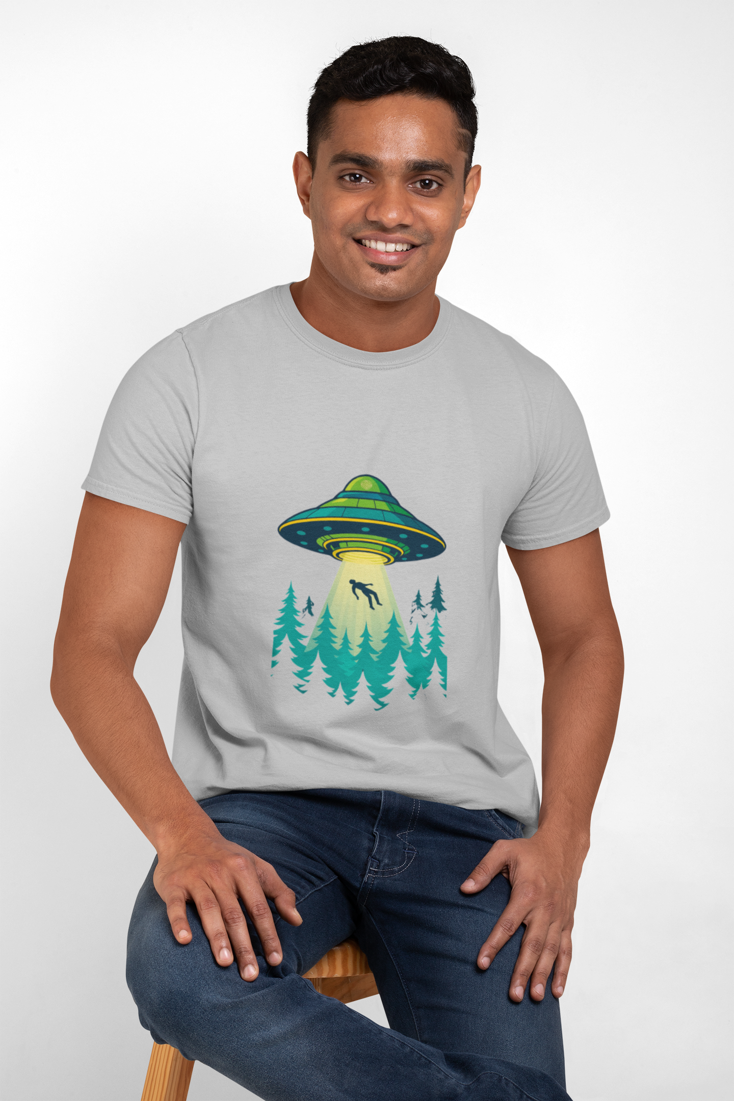 ALIEN UPLOAD - UFO Forest Adventure Unisex Tee