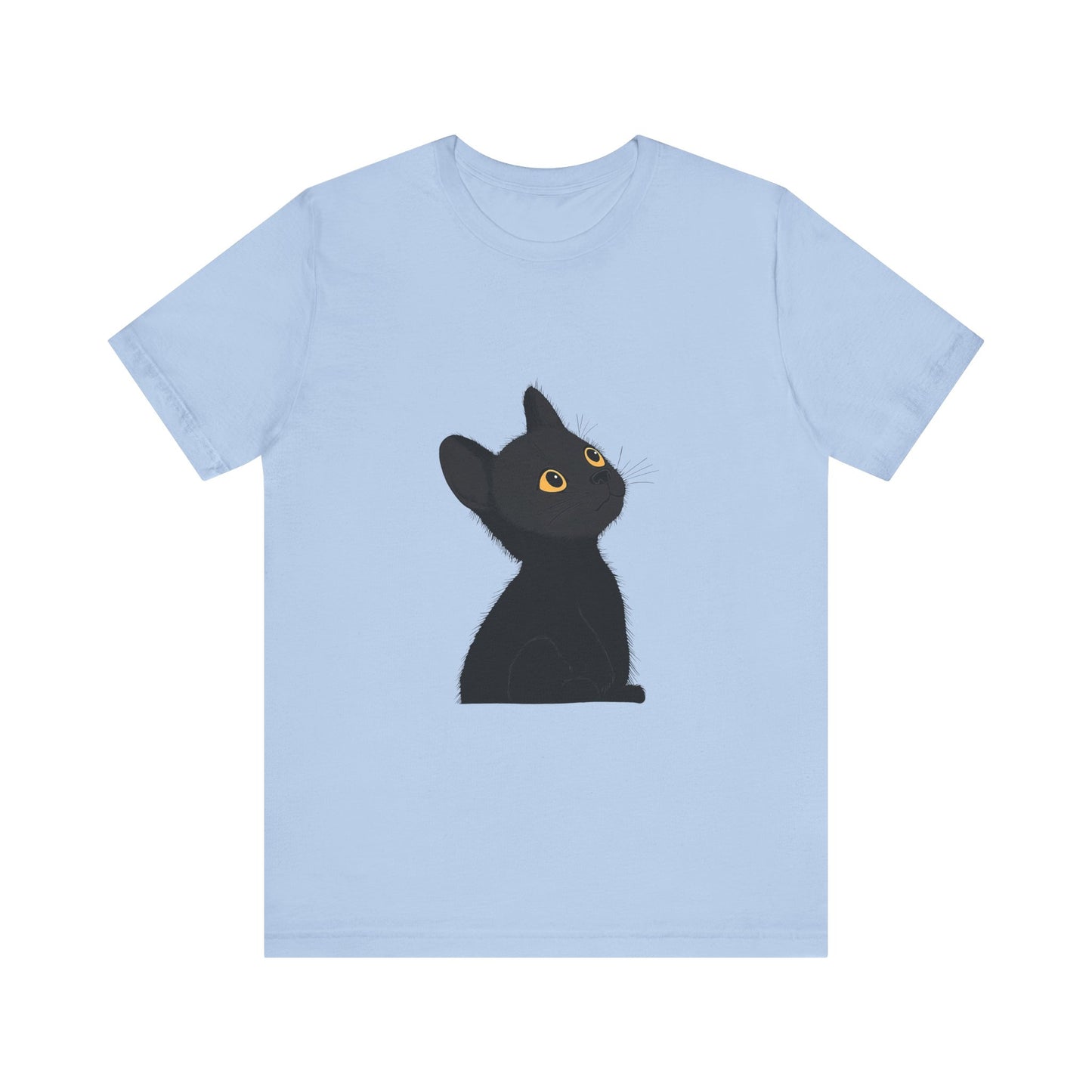 Cute Black Cat Unisex Jersey Tee - Purrfect for Cat Lovers