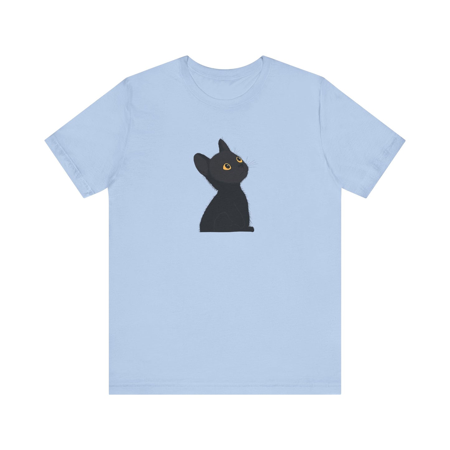 Cute Black Cat Unisex Jersey Tee - Purrfect for Cat Lovers