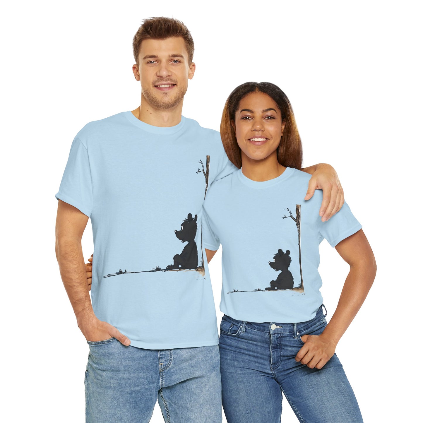 Cozy Bear Silhouette Tee for Nature Lovers