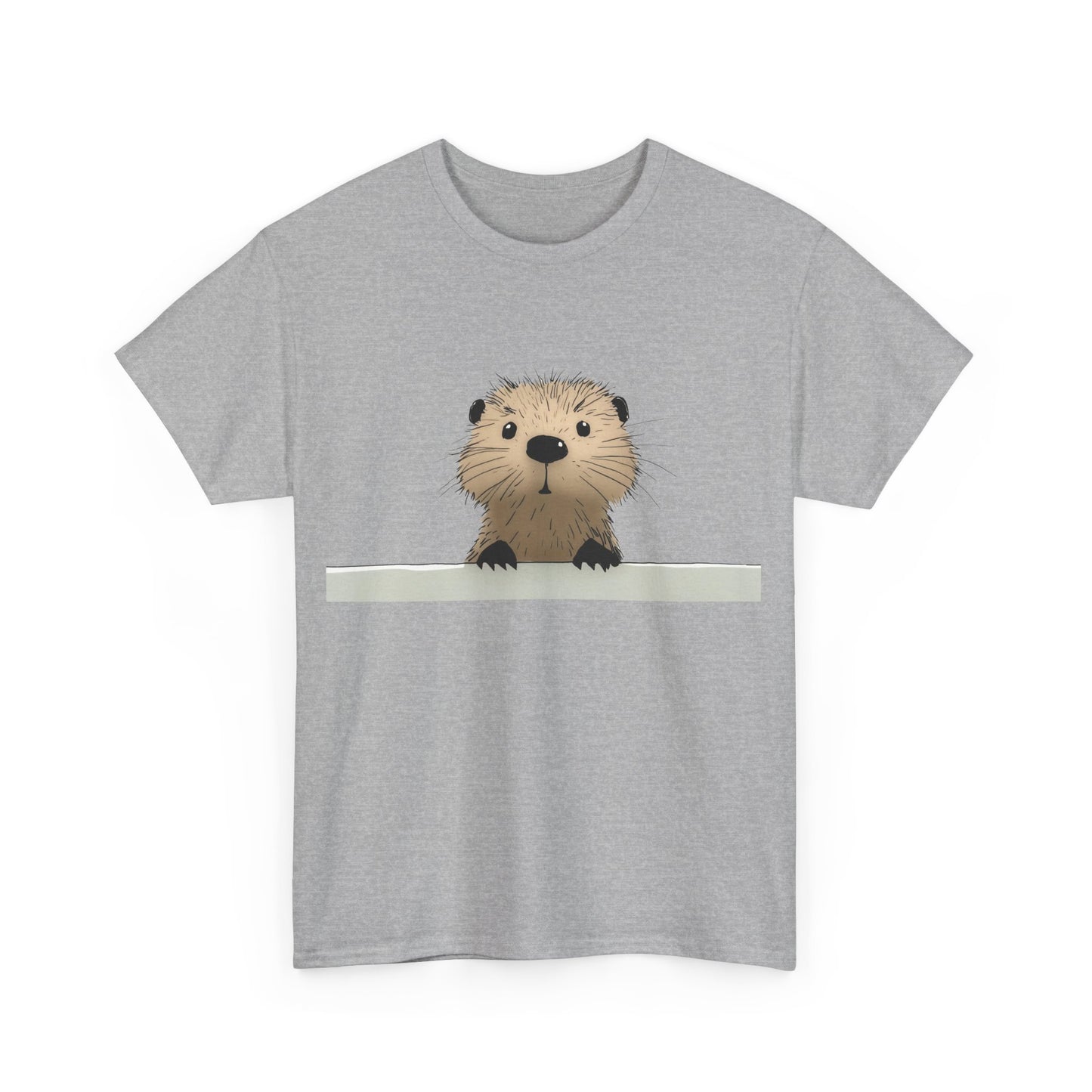 Cute Beaver Unisex Heavy Cotton Tee - Perfect for Animal Lovers