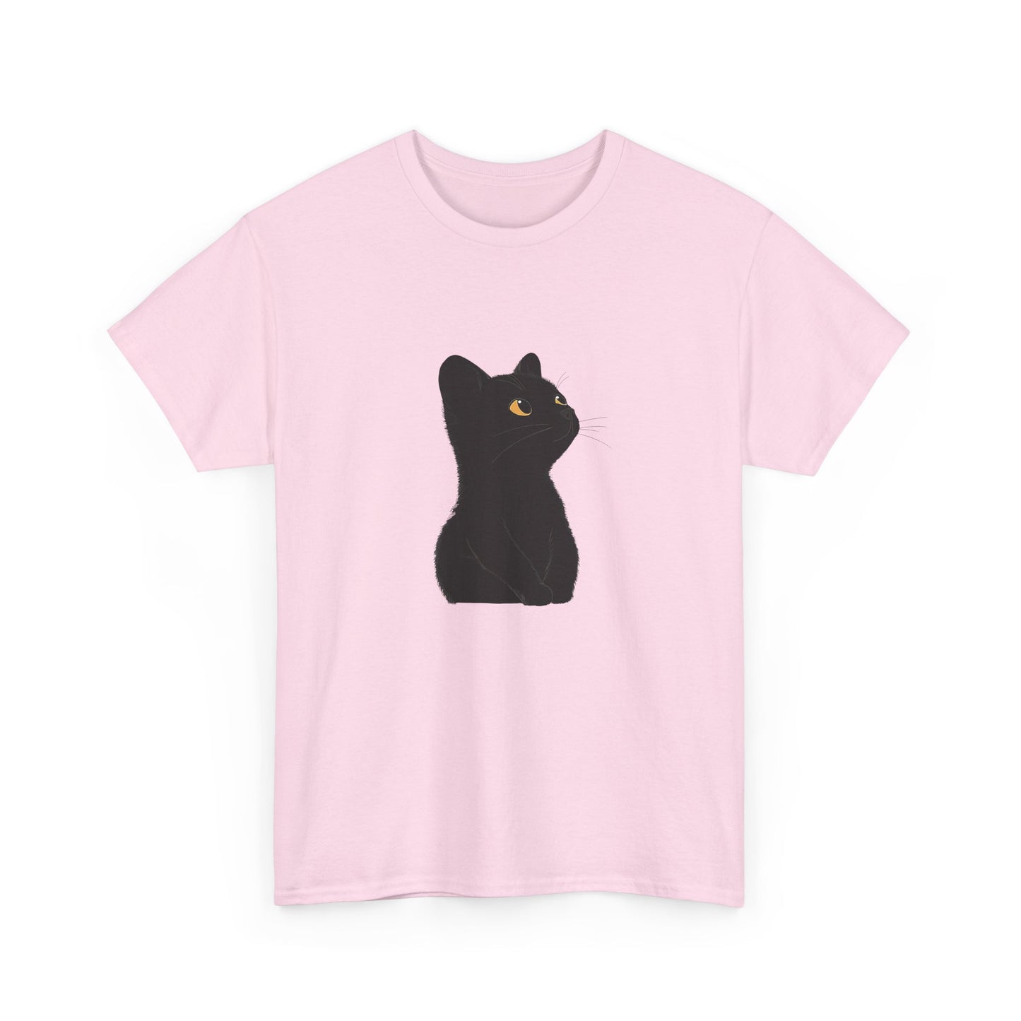 Black Cat Unisex Cotton Tee - Purrfect for Cat Lovers